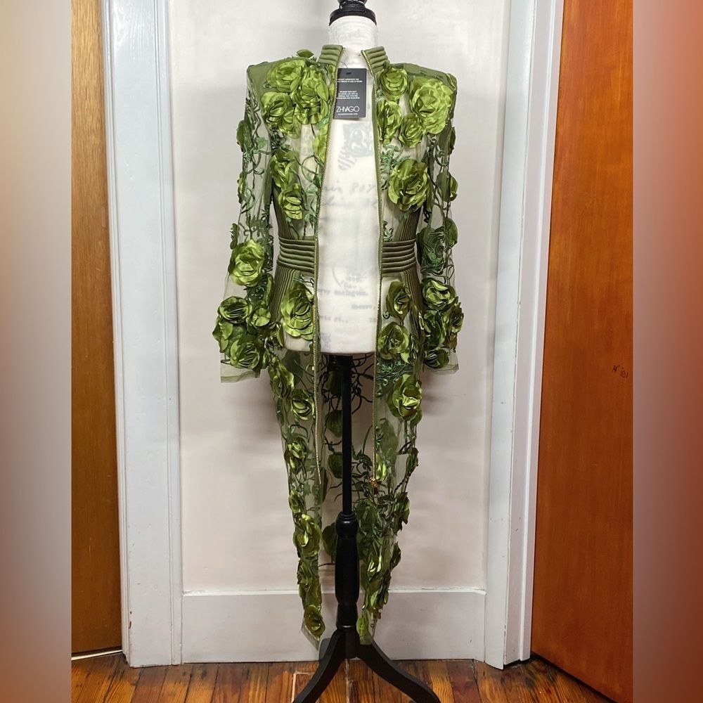 Zhivago Battle Lines Floral-Embellished Vendetta Dress size 6 - Picture 12 of 14
